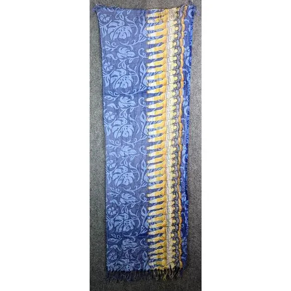 Corona Beer Beach Sarong‎ Wrap 19x57" Swimsuit Cover Up Blue Bottles Fringe - Picture 4 of 7